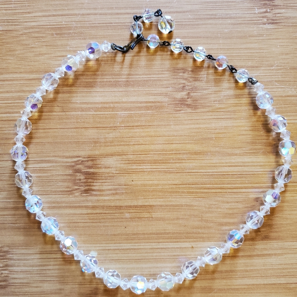 Vintage Crystal AB Necklace Choker